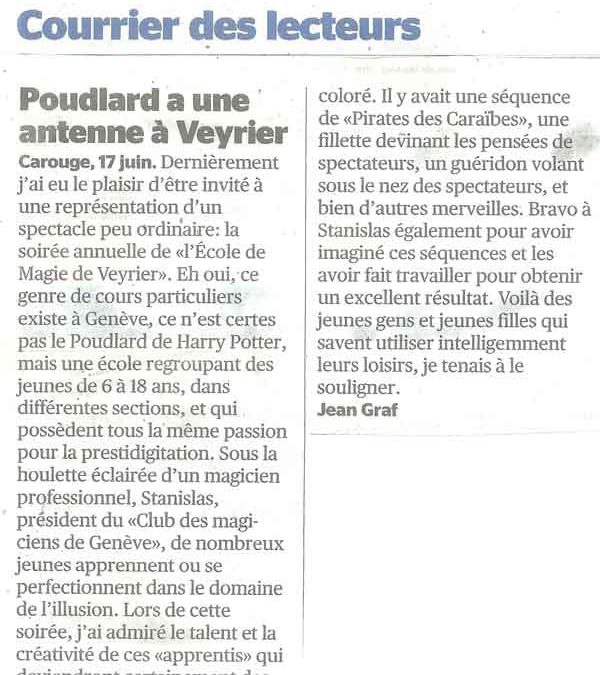 POUDLARD A UNE ANTENNE À VEYRIER